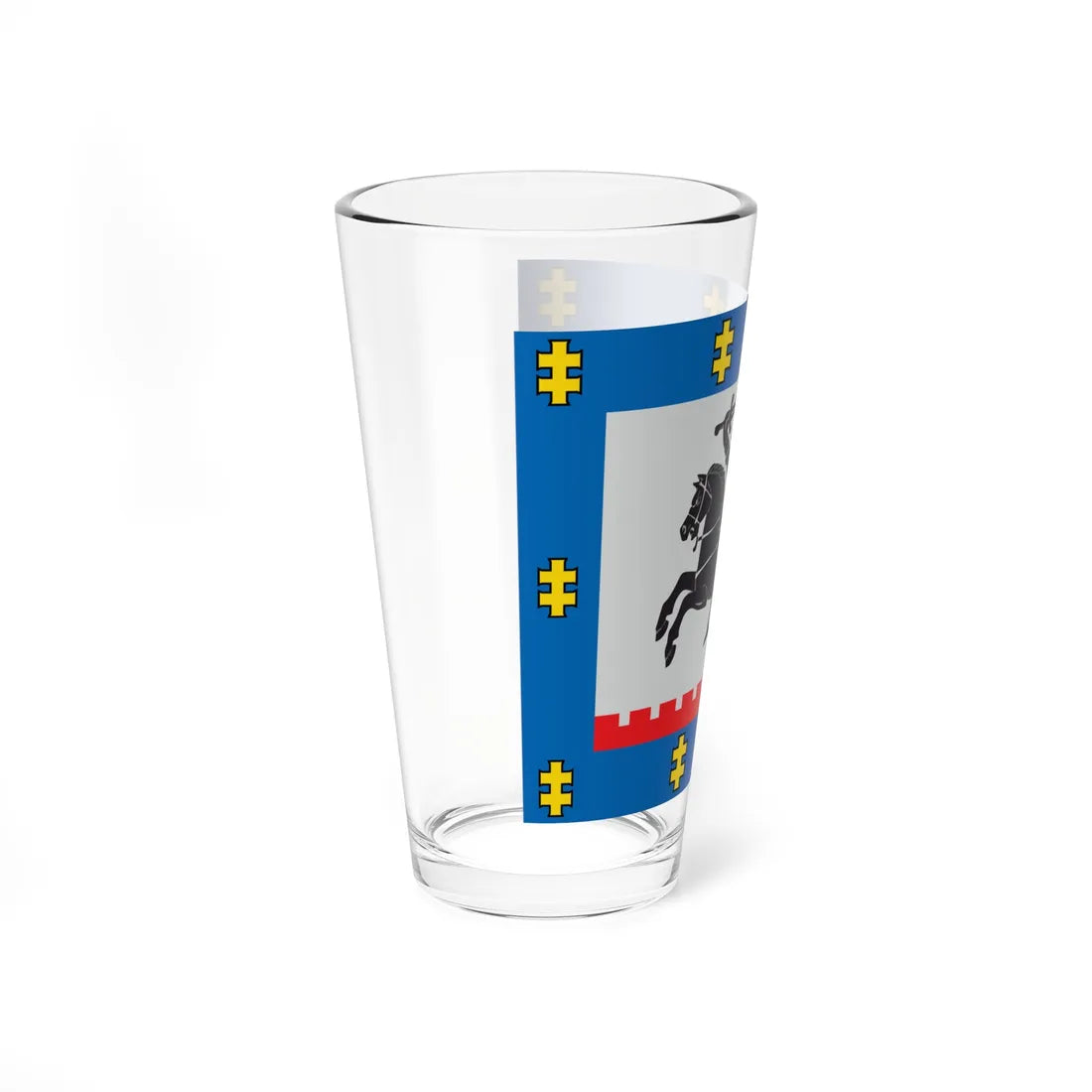 Panevezys County flag (Lithuania) Pint Glass 16oz - Go Mug Yourself