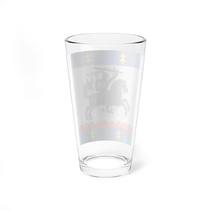 Panevezys County flag (Lithuania) Pint Glass 16oz - Go Mug Yourself