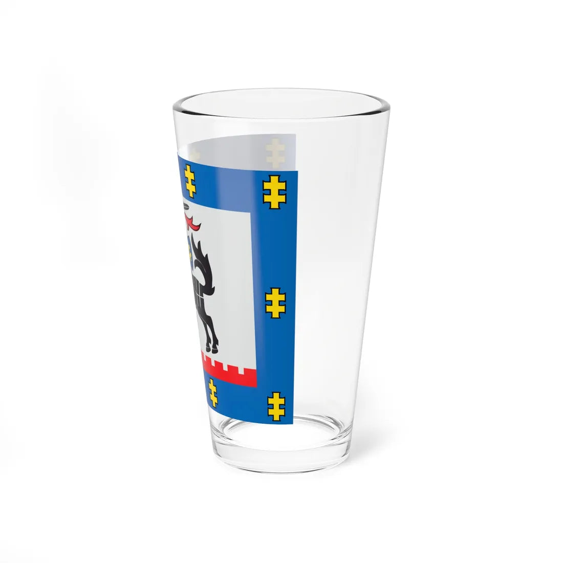Panevezys County flag (Lithuania) Pint Glass 16oz - Go Mug Yourself