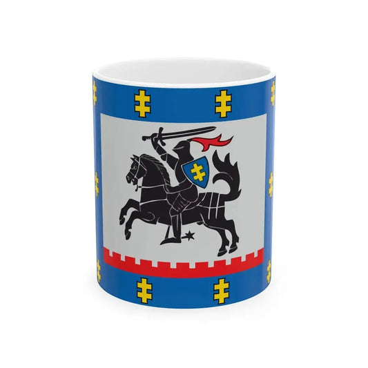 Panevezys County flag (Lithuania) White Coffee Mug 11oz - Go Mug Yourself