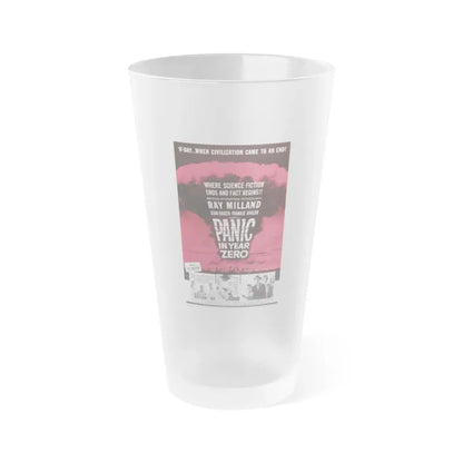 PANIC IN YEAR ZERO 1962 Movie Poster - Frosted Pint Glass 16oz 16oz Frosted - Go Mug Yourself