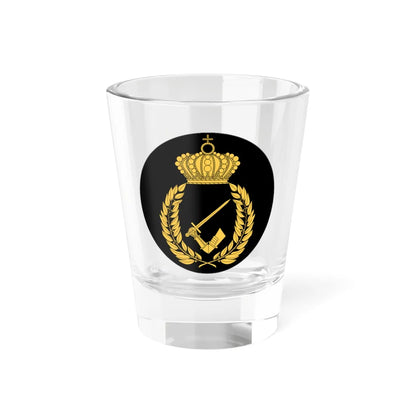Pansartruppernas officershögskola vapen (Sweden) (Coat of Arms) Shot Glass 1.5oz 1.5oz - Go Mug Yourself