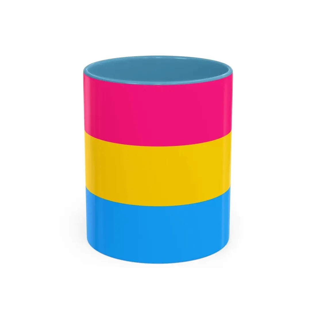 Pansexuality Pride Flag - Accent Coffee Mug 11oz Light Blue - Go Mug Yourself