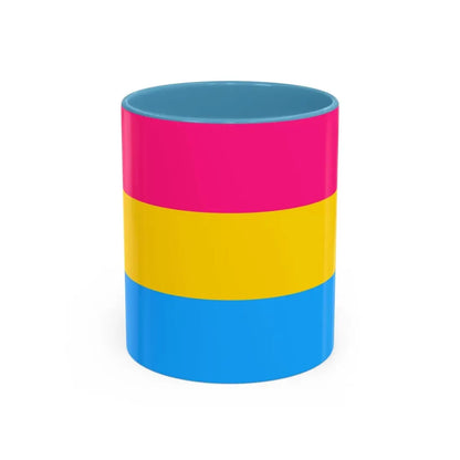 Pansexuality Pride Flag - Accent Coffee Mug 11oz Light Blue - Go Mug Yourself