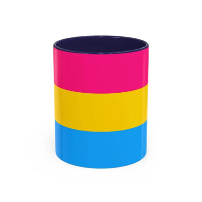 Pansexuality Pride Flag - Accent Coffee Mug 11oz Navy - Go Mug Yourself