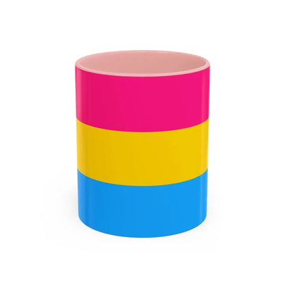Pansexuality Pride Flag - Accent Coffee Mug 11oz Pink - Go Mug Yourself