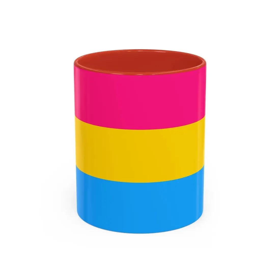Pansexuality Pride Flag - Accent Coffee Mug 11oz Red - Go Mug Yourself