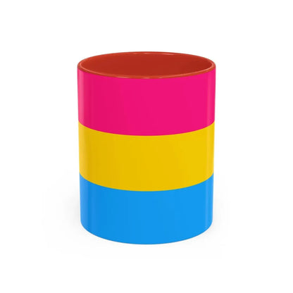 Pansexuality Pride Flag - Accent Coffee Mug 11oz Red - Go Mug Yourself