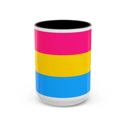 Pansexuality Pride Flag - Accent Coffee Mug 15oz Black - Go Mug Yourself