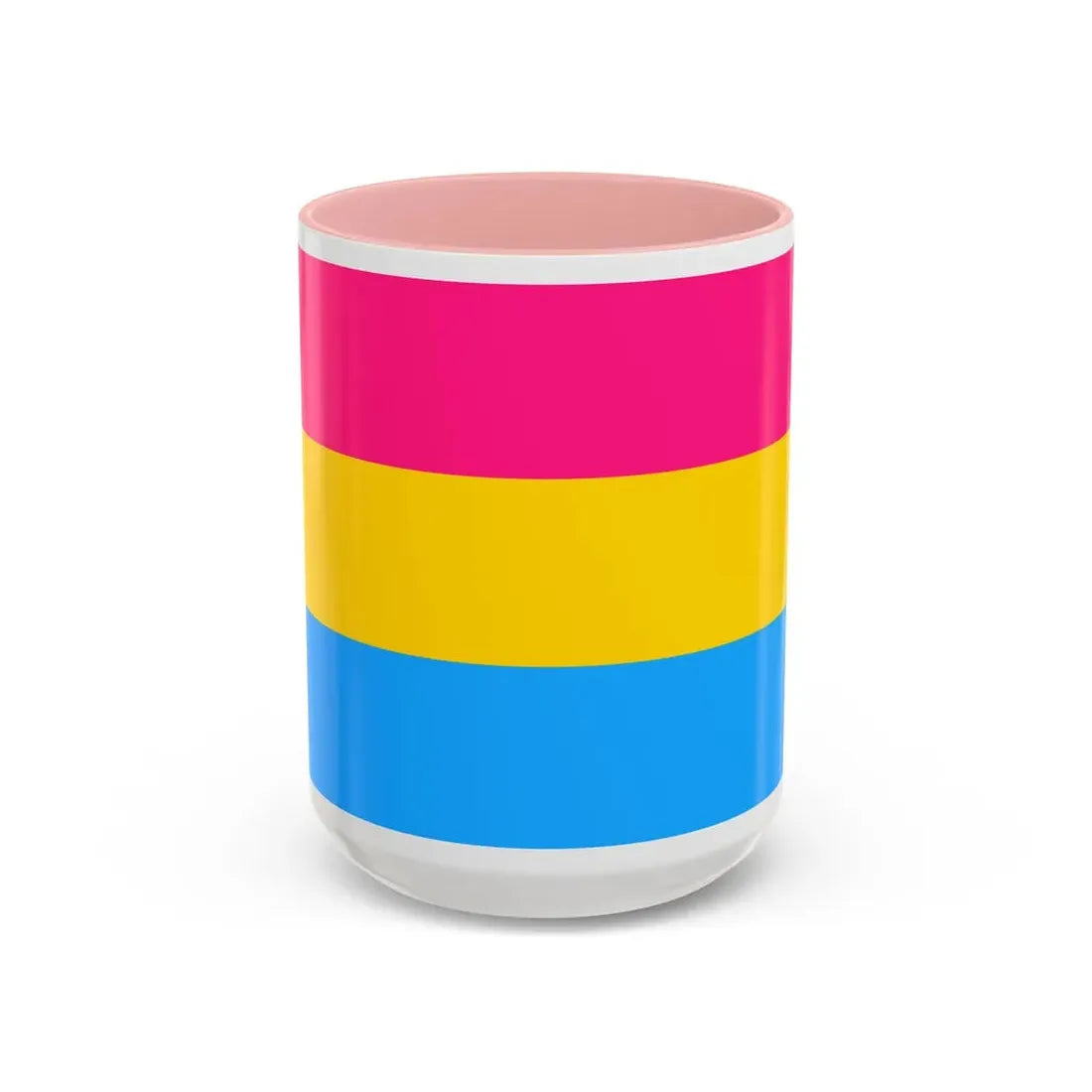 Pansexuality Pride Flag - Accent Coffee Mug 15oz Pink - Go Mug Yourself