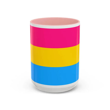 Pansexuality Pride Flag - Accent Coffee Mug 15oz Pink - Go Mug Yourself