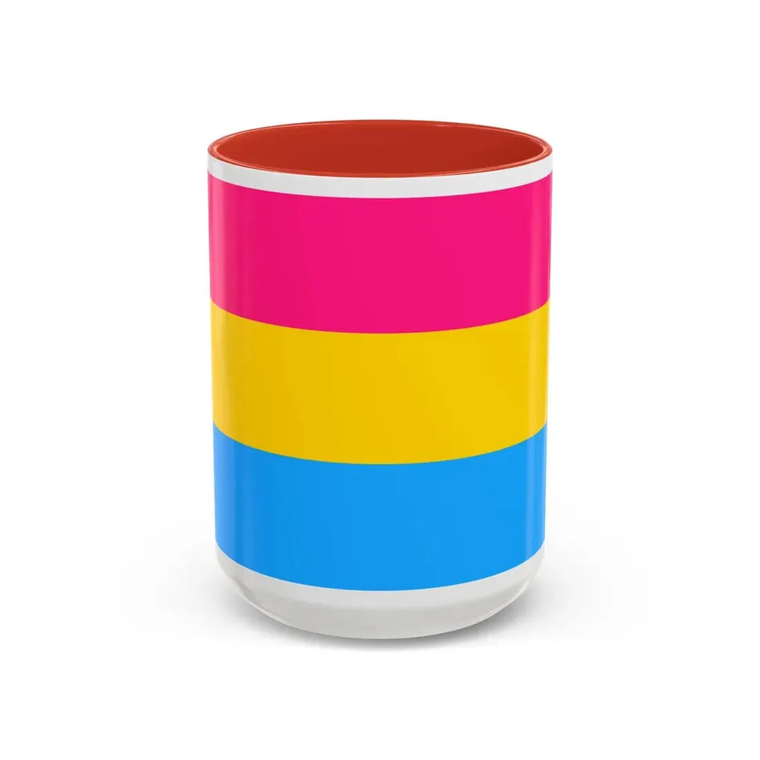 Pansexuality Pride Flag - Accent Coffee Mug 15oz Red - Go Mug Yourself