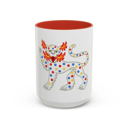 Panther Badge of Henry VI - Accent Coffee Mug 15oz Red - Go Mug Yourself