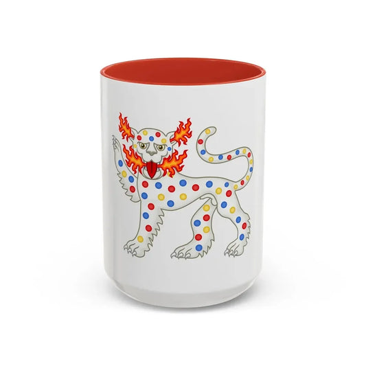 Panther Badge of Henry VI - Accent Coffee Mug 15oz Red - Go Mug Yourself