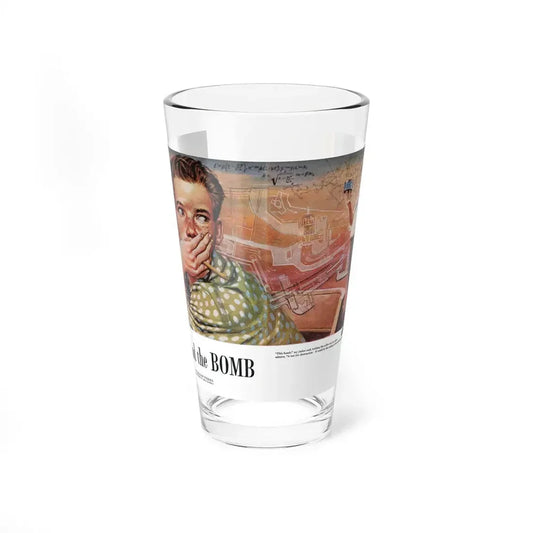 Papa and the Bomb, Redbook, September 1954 (Magazine Illustration) Pint Glass 16oz 16oz - Go Mug Yourself