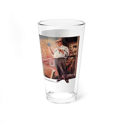 Papa and the Bomb, Redbook, September 1954 (Magazine Illustration) Pint Glass 16oz - Go Mug Yourself