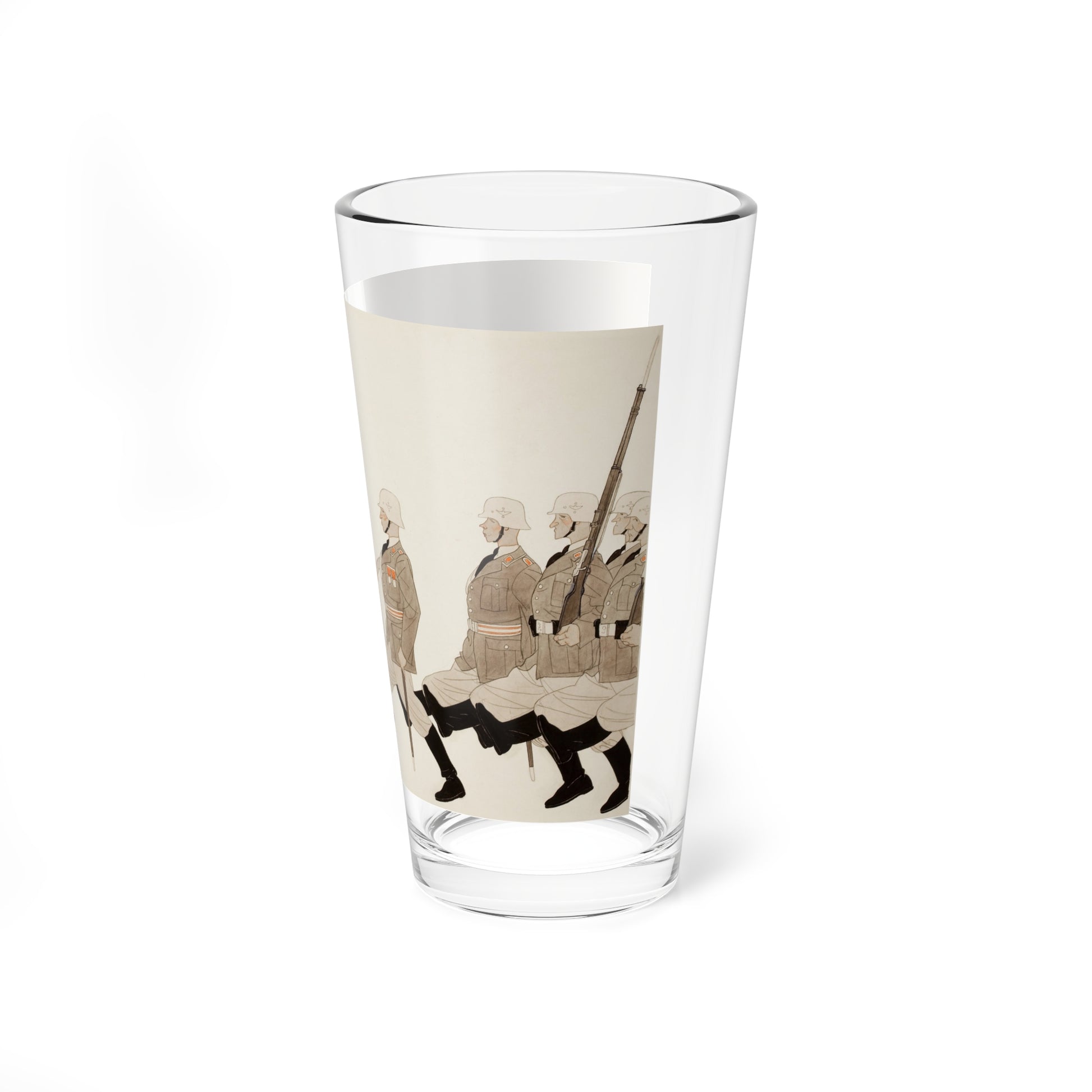 Parading Down the Streets, Collier's story illustration, December 1941 (Magazine Illustration) Pint Glass 16oz-Go Mug Yourself