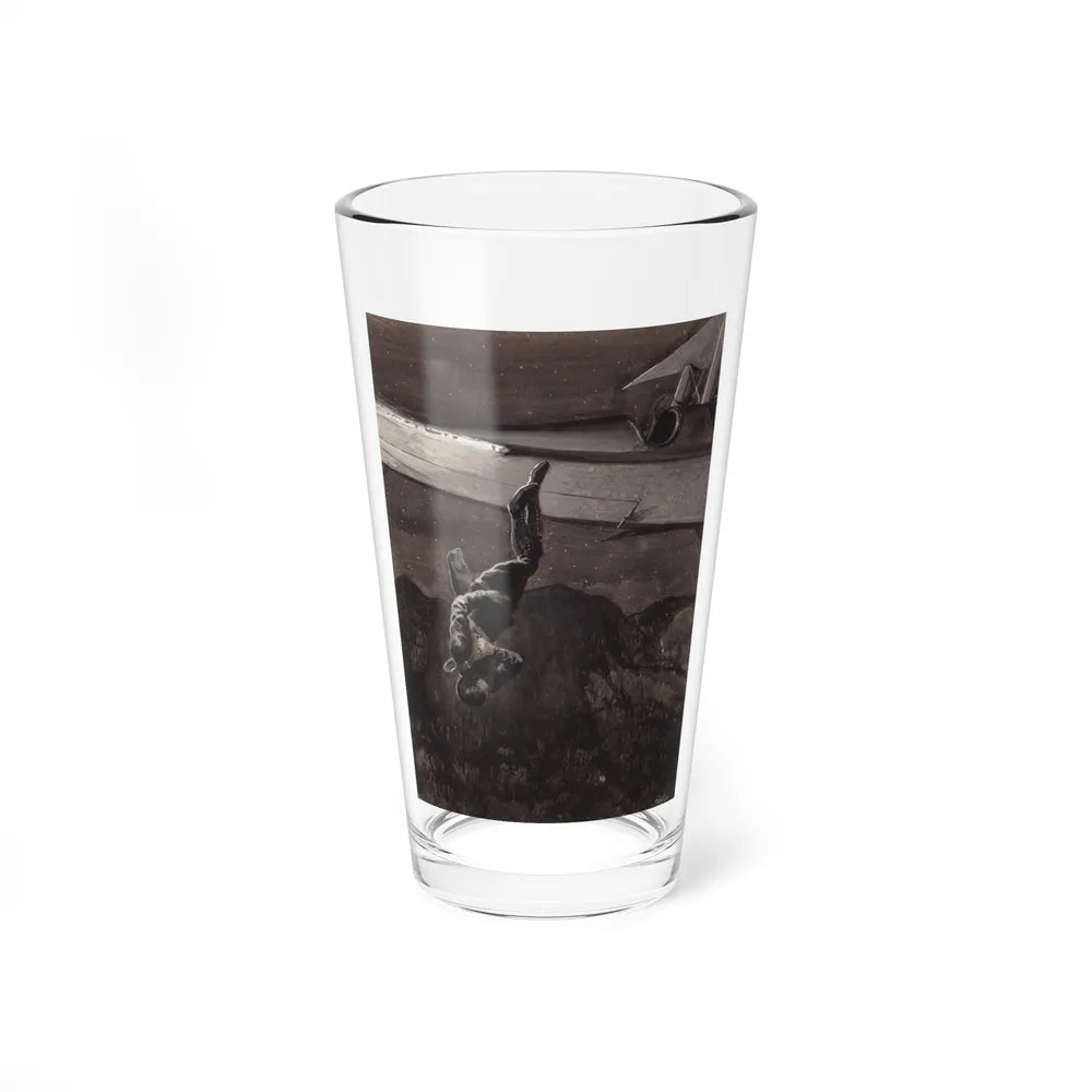 Paratrooper (Magazine Illustration) Pint Glass 16oz-16oz-Go Mug Yourself