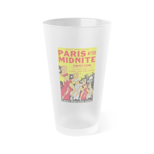 PARIS AFTER MIDNITE 1951 Movie Poster - Frosted Pint Glass 16oz-16oz-Frosted-Go Mug Yourself