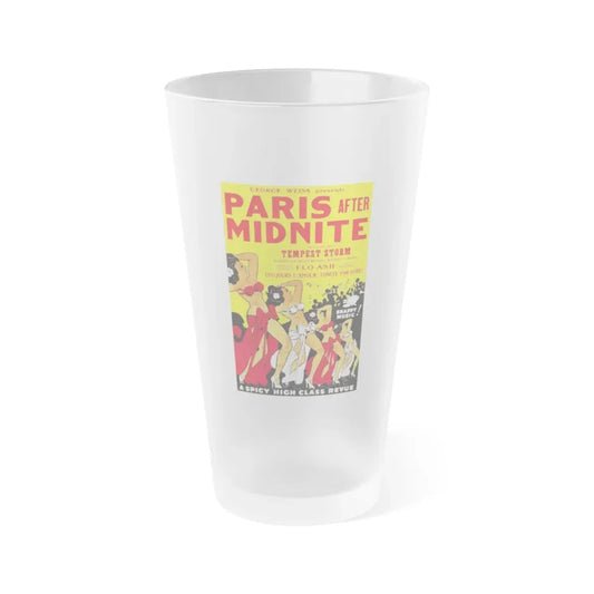 PARIS AFTER MIDNITE 1951 Movie Poster - Frosted Pint Glass 16oz 16oz Frosted - Go Mug Yourself