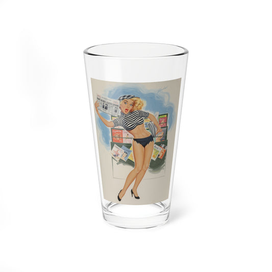 Paris Decrees Lighter Clothing!, Brown & Bigelow calendar illustration, 1964 (Magazine Illustration) Pint Glass 16oz-16oz-Go Mug Yourself