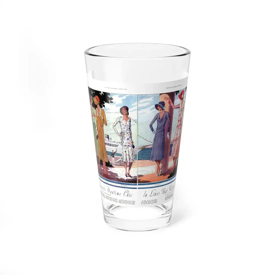 Paris Interprets Daytime Chic..., McCall's, August 1930 (Magazine Illustration) Pint Glass 16oz 16oz - Go Mug Yourself