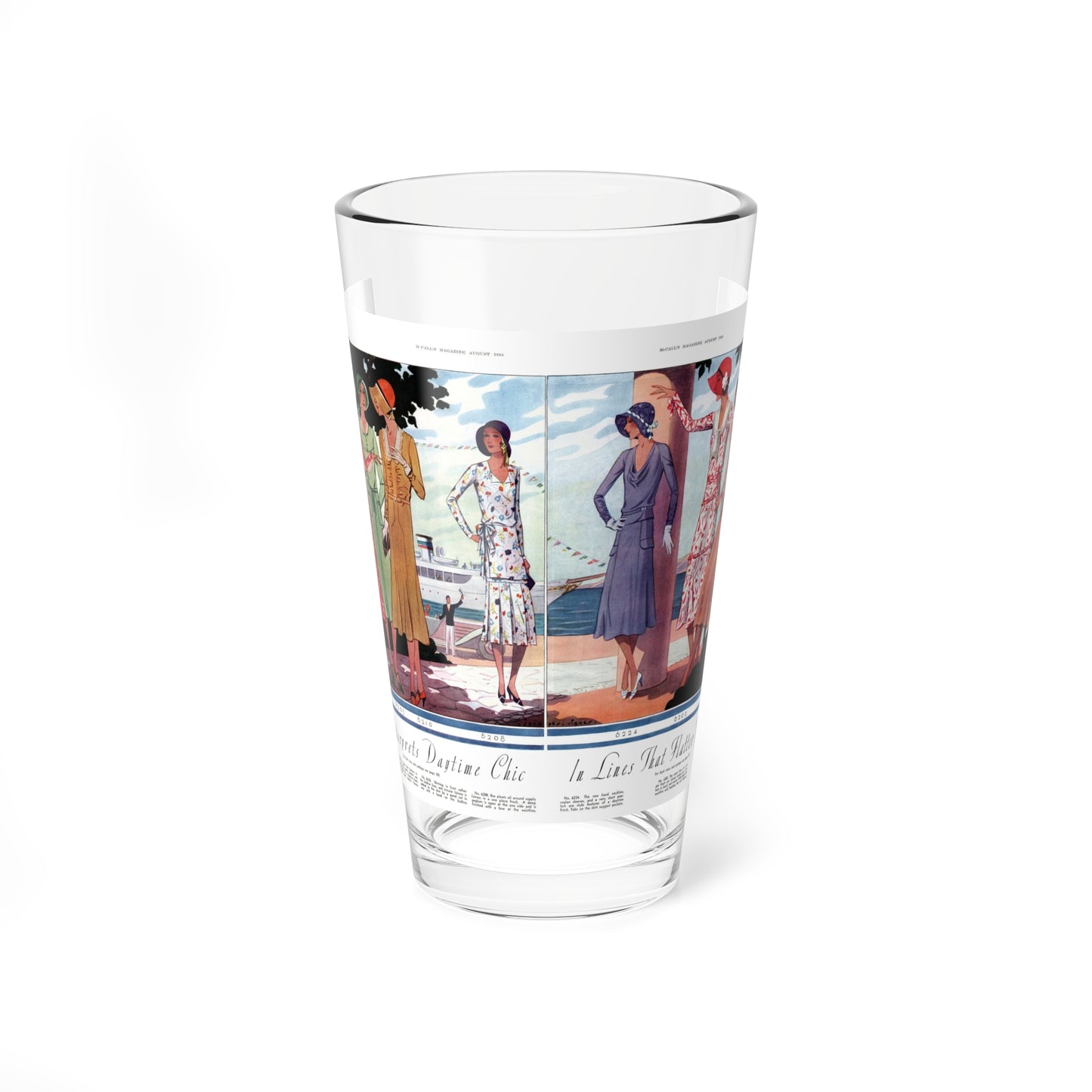 Paris Interprets Daytime Chic..., McCall's, August 1930 (Magazine Illustration) Pint Glass 16oz-16oz-Go Mug Yourself