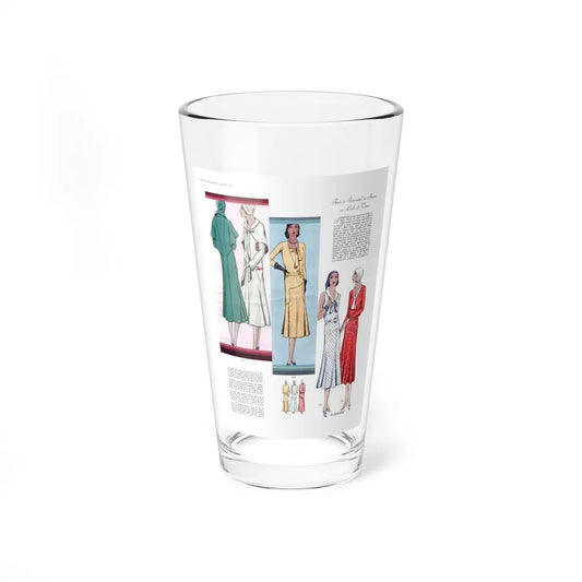 Paris is Interested in Sleeves..., McCall's magazine, March 1930 (Magazine Illustration) Pint Glass 16oz 16oz - Go Mug Yourself