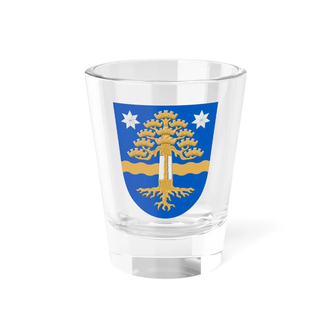 Parkano.vaakuna (Finland) (Coat of Arms) Shot Glass 1.5oz 1.5oz - Go Mug Yourself