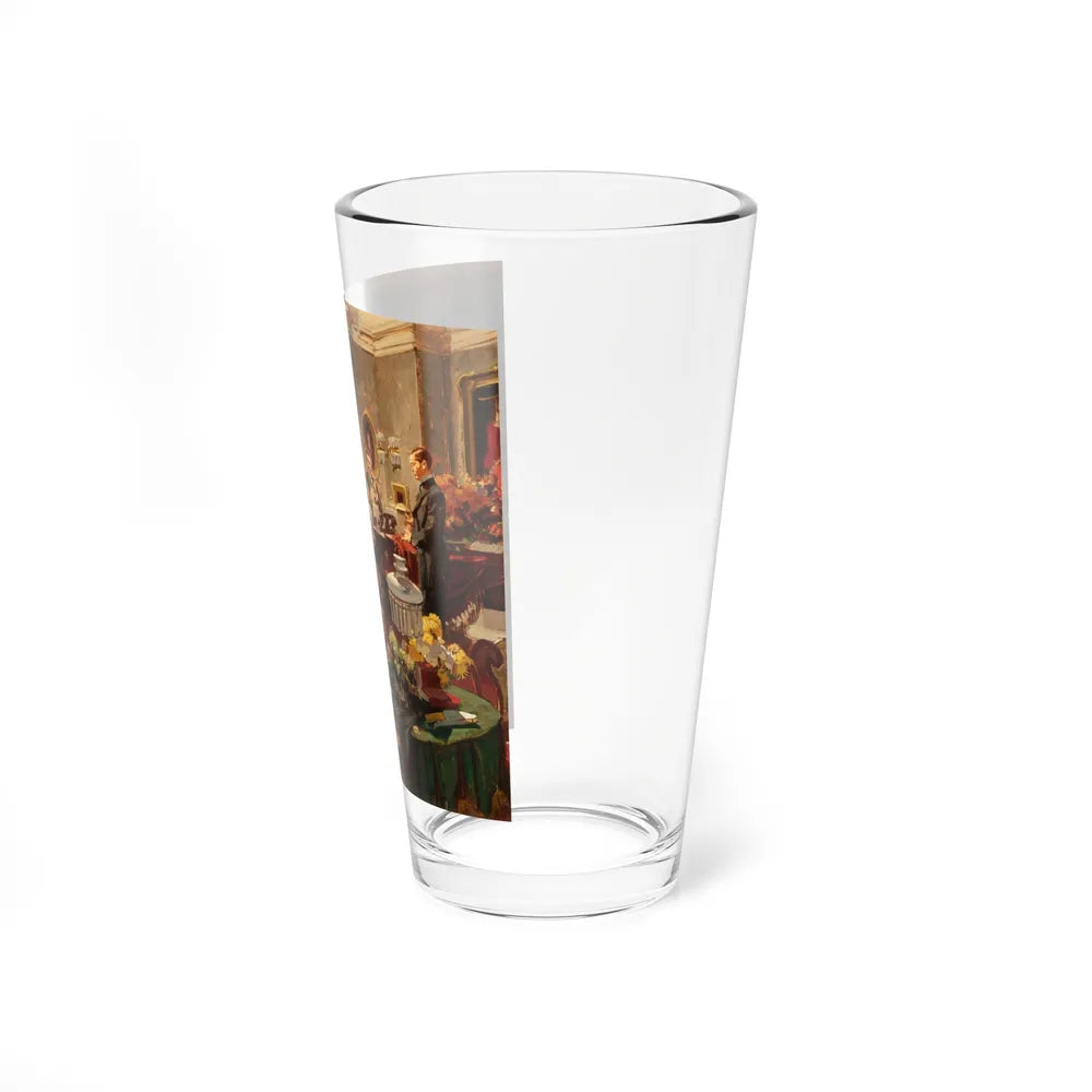 Parlor study (Magazine Illustration) Pint Glass 16oz-Go Mug Yourself