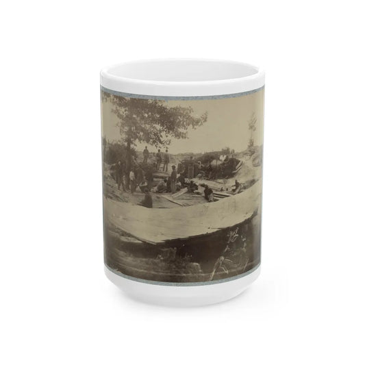 Part Of Federal Line Of Works Showing Bombproof Tents Occupied By U.S. Colored Troops In Front Of Petersburg, Va., Aug. 7, 1864 (U.S. Civil War) White Coffee Mug-15oz-Go Mug Yourself