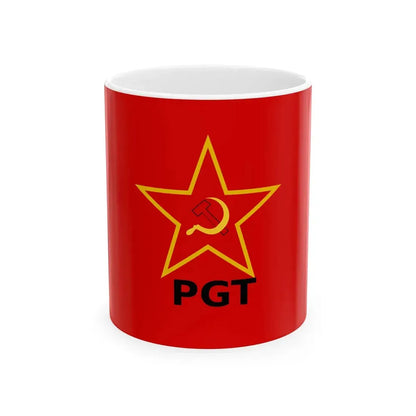 Partido Guatemalteco del Trabajo flag (Guatemala) White Coffee Mug 11oz - Go Mug Yourself