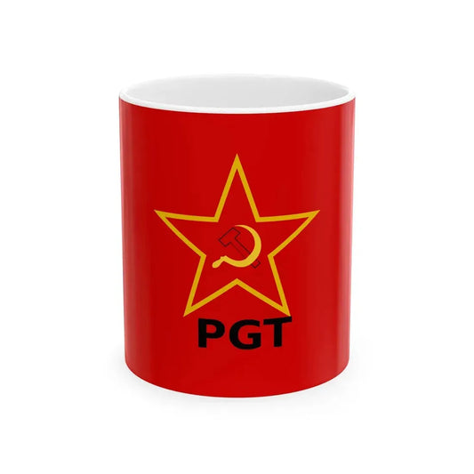 Partido Guatemalteco del Trabajo flag (Guatemala) White Coffee Mug 11oz - Go Mug Yourself