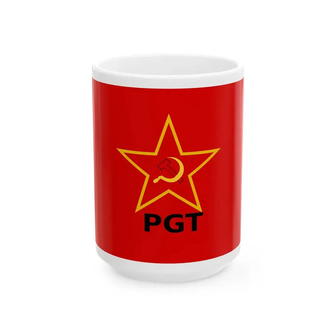 Partido Guatemalteco del Trabajo flag (Guatemala) White Coffee Mug 15oz - Go Mug Yourself
