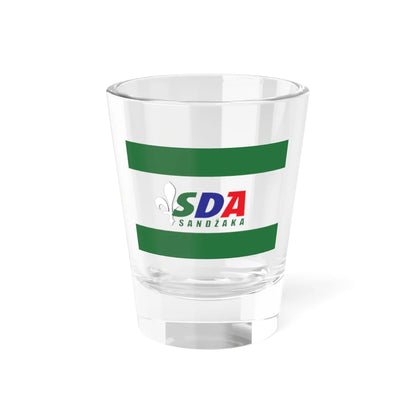 Party of Democratic Action of Sandzak flag (Serbia) Shot Glass 1.5oz 1.5oz - Go Mug Yourself