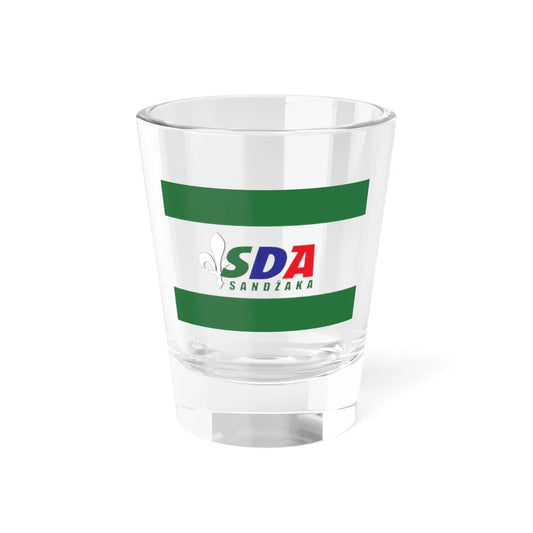Party of Democratic Action of Sandzak flag (Serbia) Shot Glass 1.5oz 1.5oz - Go Mug Yourself
