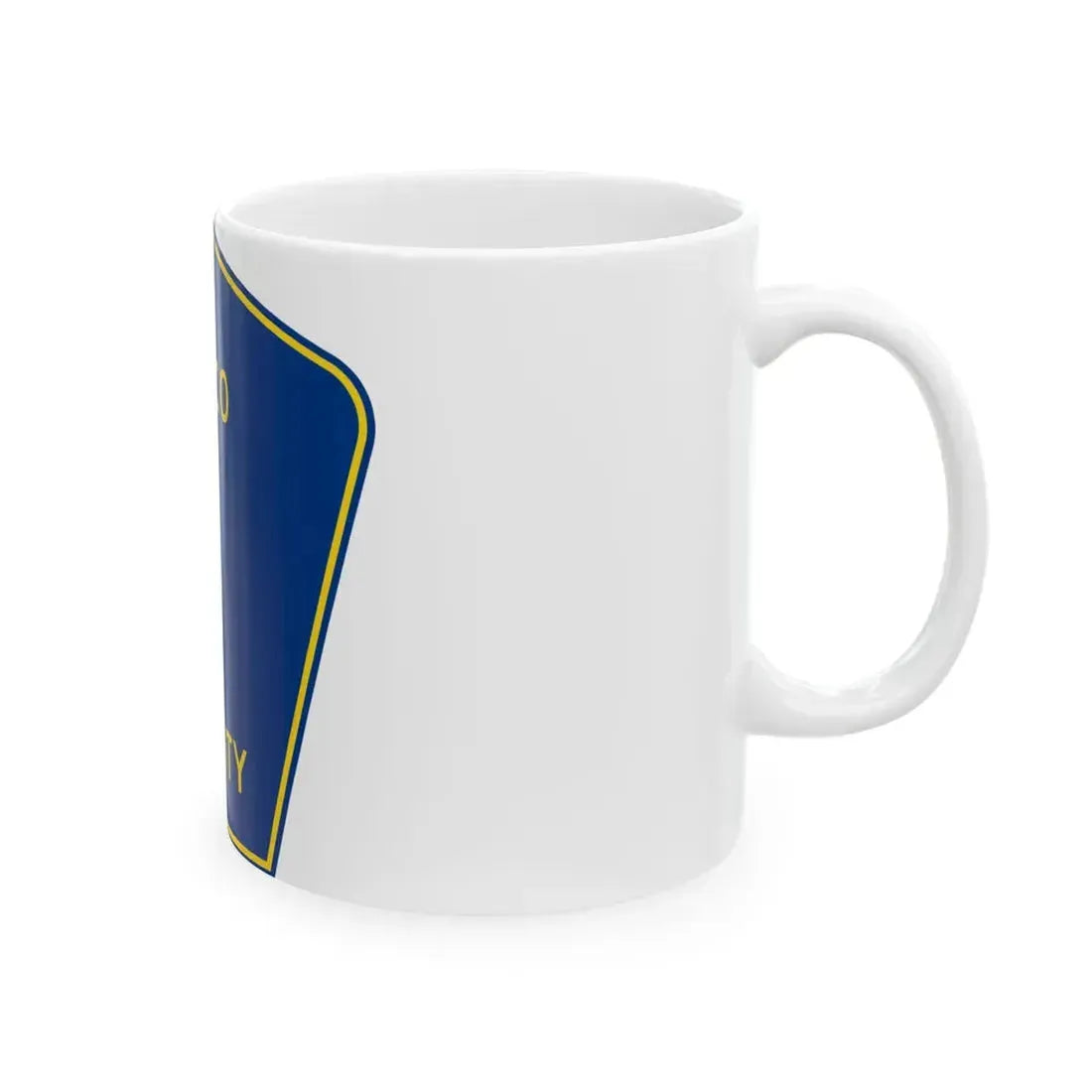 Pasco County 1 (Florida) (Road Sign) White Coffee Mug - Go Mug Yourself