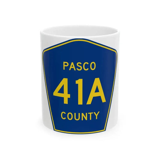 Pasco County 41A (Florida) (Road Sign) White Coffee Mug 11oz - Go Mug Yourself