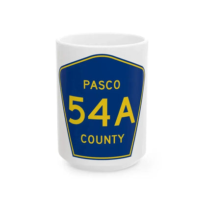 Pasco County 54A (Florida) (Road Sign) White Coffee Mug 15oz - Go Mug Yourself