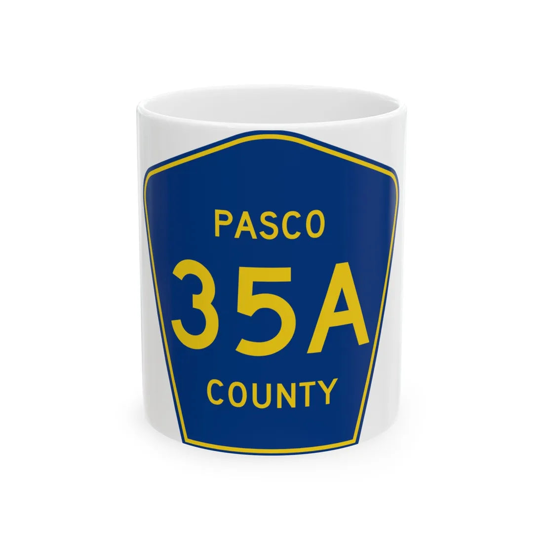 Pasco County Road 35A FL (Florida) (Road Sign) White Coffee Mug 11oz - Go Mug Yourself