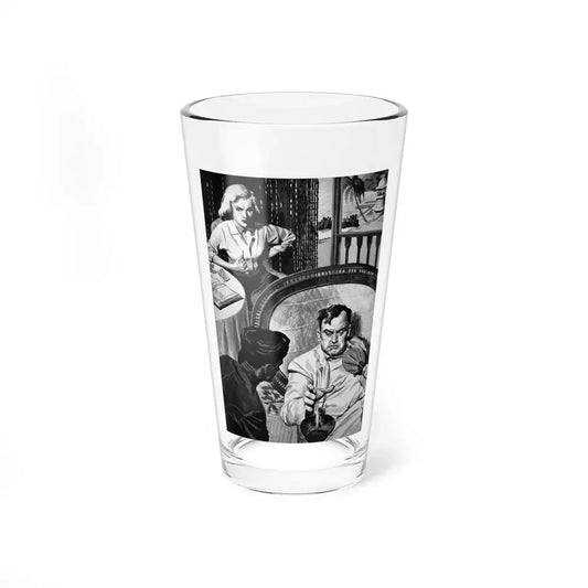 Passage Home, Bluebook for Men, October 1960 (Magazine Illustration) Pint Glass 16oz 16oz - Go Mug Yourself