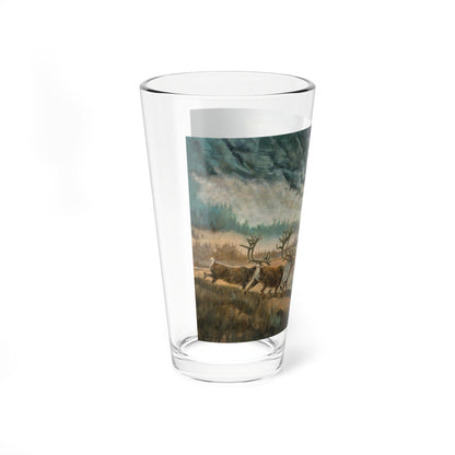 Passes, Gold Mines, and Ridges (Magazine Illustration) Pint Glass 16oz-Go Mug Yourself