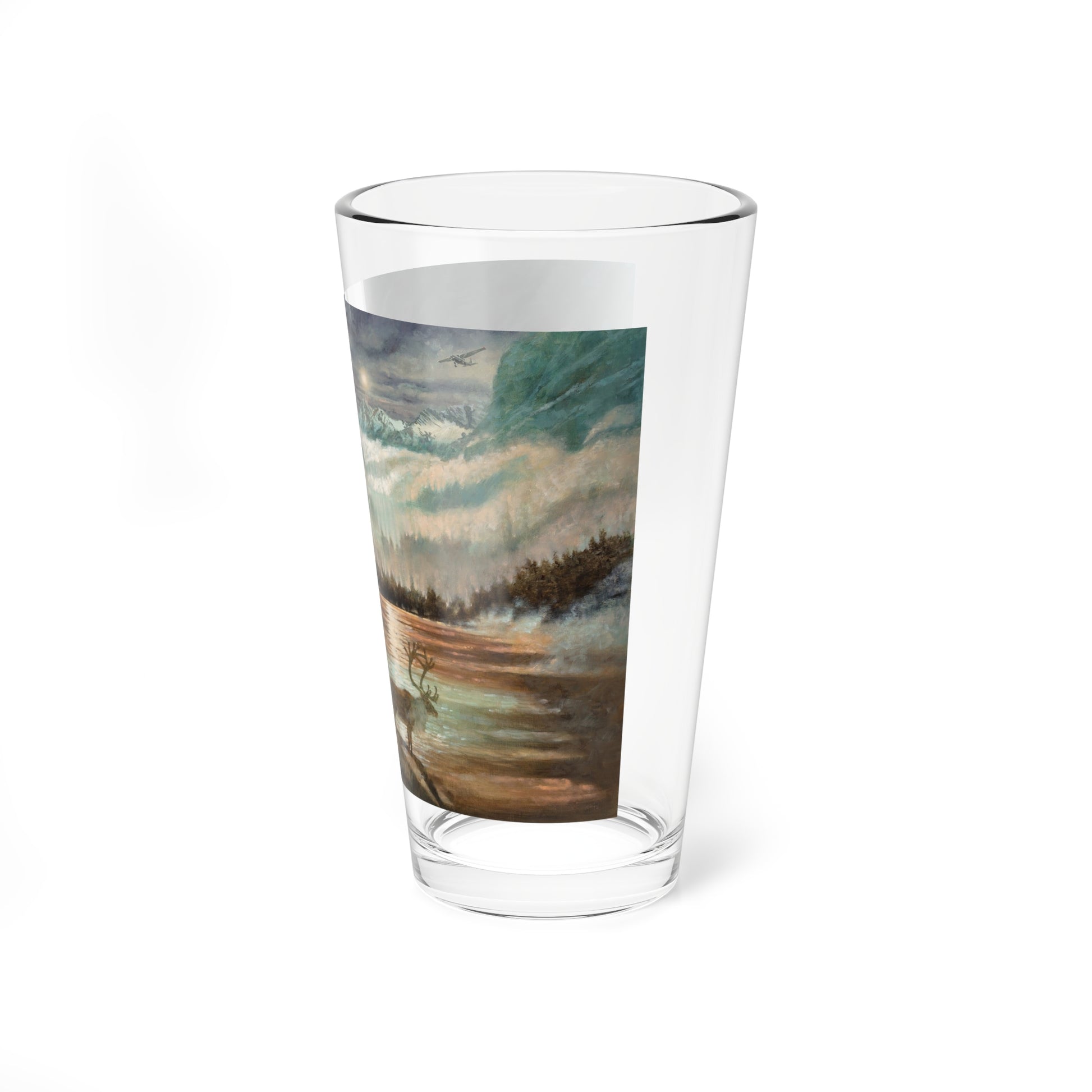 Passes, Gold Mines, and Ridges (Magazine Illustration) Pint Glass 16oz-Go Mug Yourself