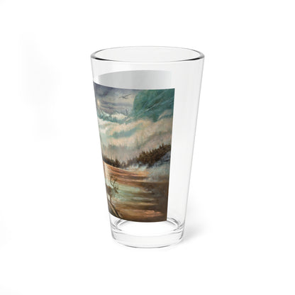 Passes, Gold Mines, and Ridges (Magazine Illustration) Pint Glass 16oz-Go Mug Yourself