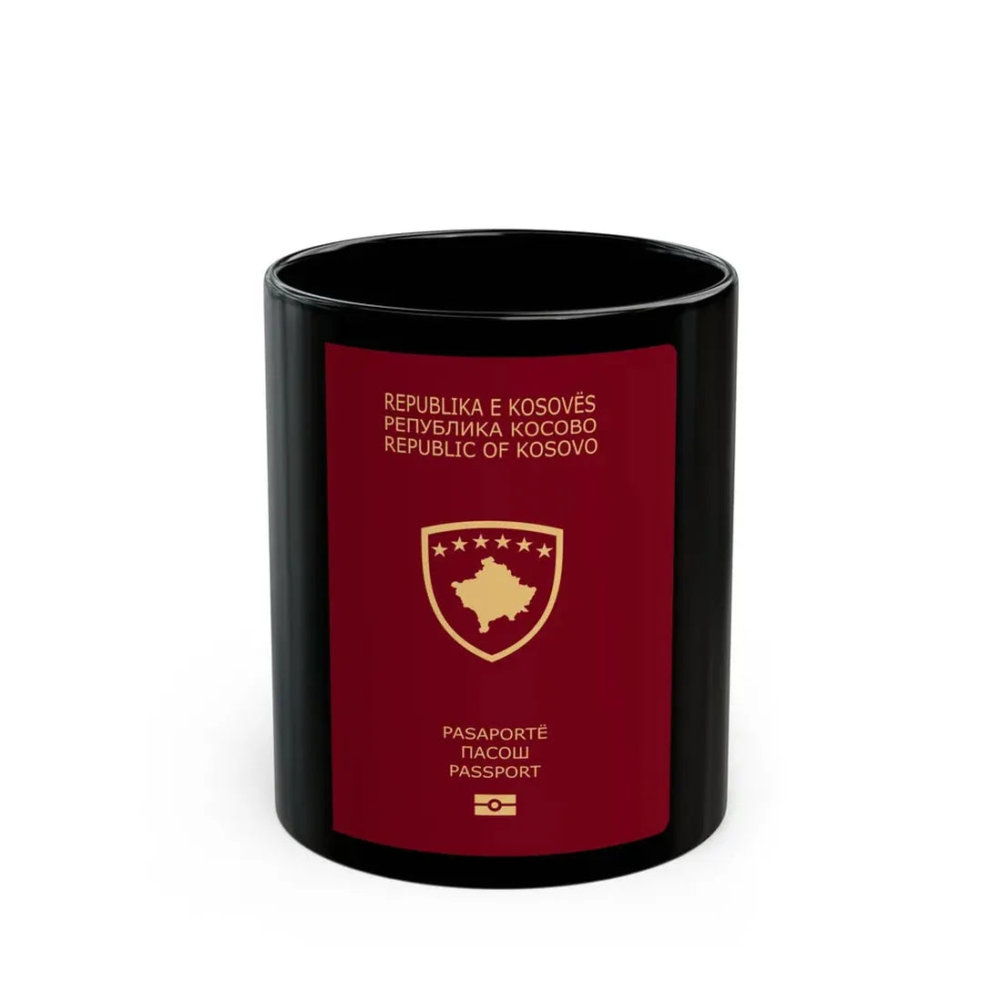 Passport Of Kosovo - Black Coffee Mug 11oz - Go Mug Yourself