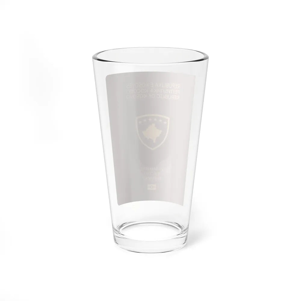 Passport Of Kosovo - Pint Glass 16oz-Go Mug Yourself