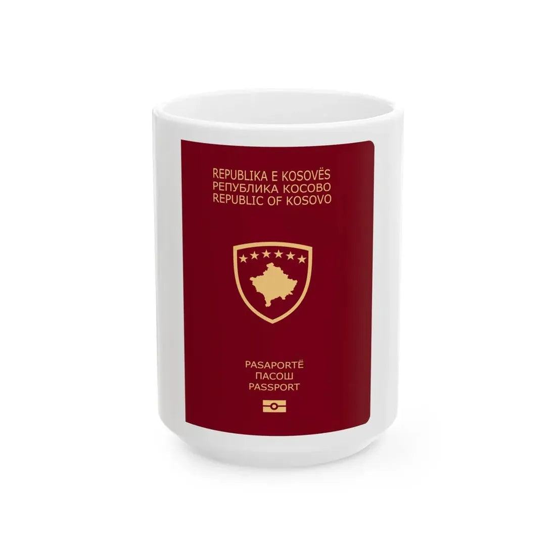 Passport Of Kosovo - White Coffee Mug 15oz - Go Mug Yourself
