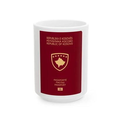 Passport Of Kosovo - White Coffee Mug 15oz - Go Mug Yourself