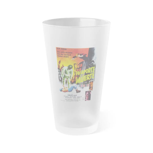 PASSPORT TO DEATH 1968 Movie Poster - Frosted Pint Glass 16oz-16oz-Frosted-Go Mug Yourself