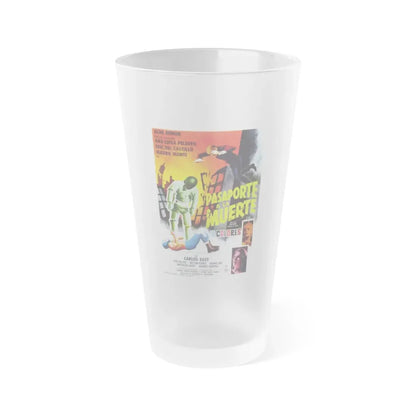 PASSPORT TO DEATH 1968 Movie Poster - Frosted Pint Glass 16oz 16oz Frosted - Go Mug Yourself